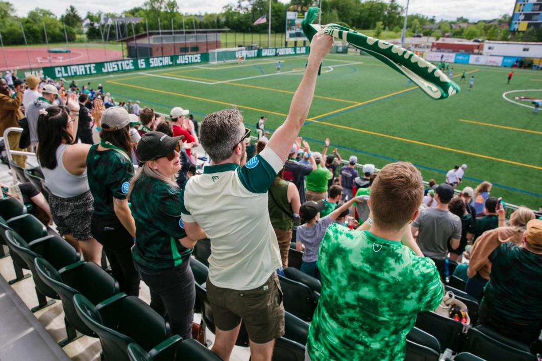 Vermont Green FC inaugural home match against Black Rock FC in 2022| Image Credit: Patrick McCormack
