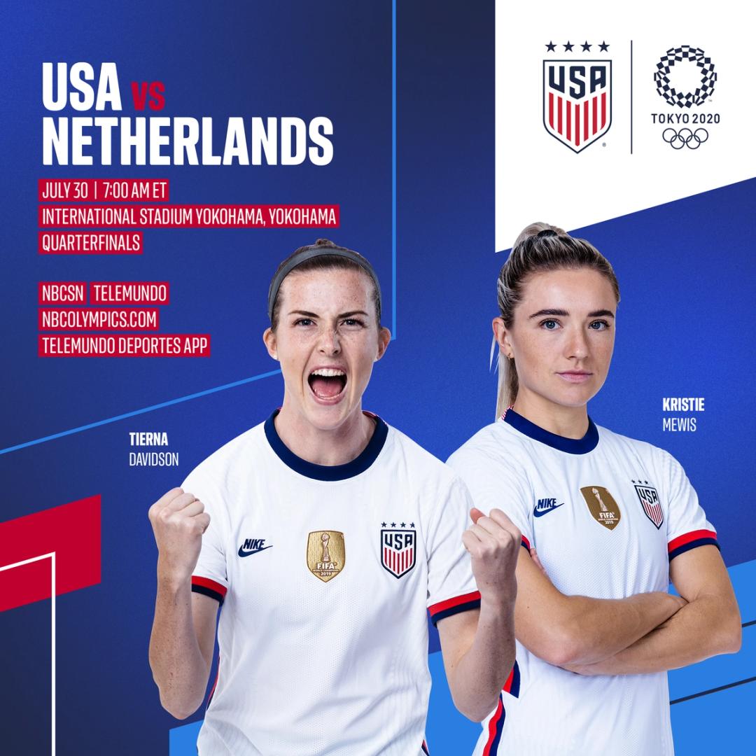 2020 Tokyo Olympics uswnt vs Netherlands Preview Schedule TV Channels Start Time