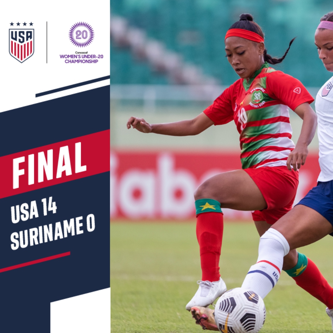 US U 20 WYNT Rolls Past Suriname 14 0 In Round Of 16 at Concacaf Womens U 20 Championship