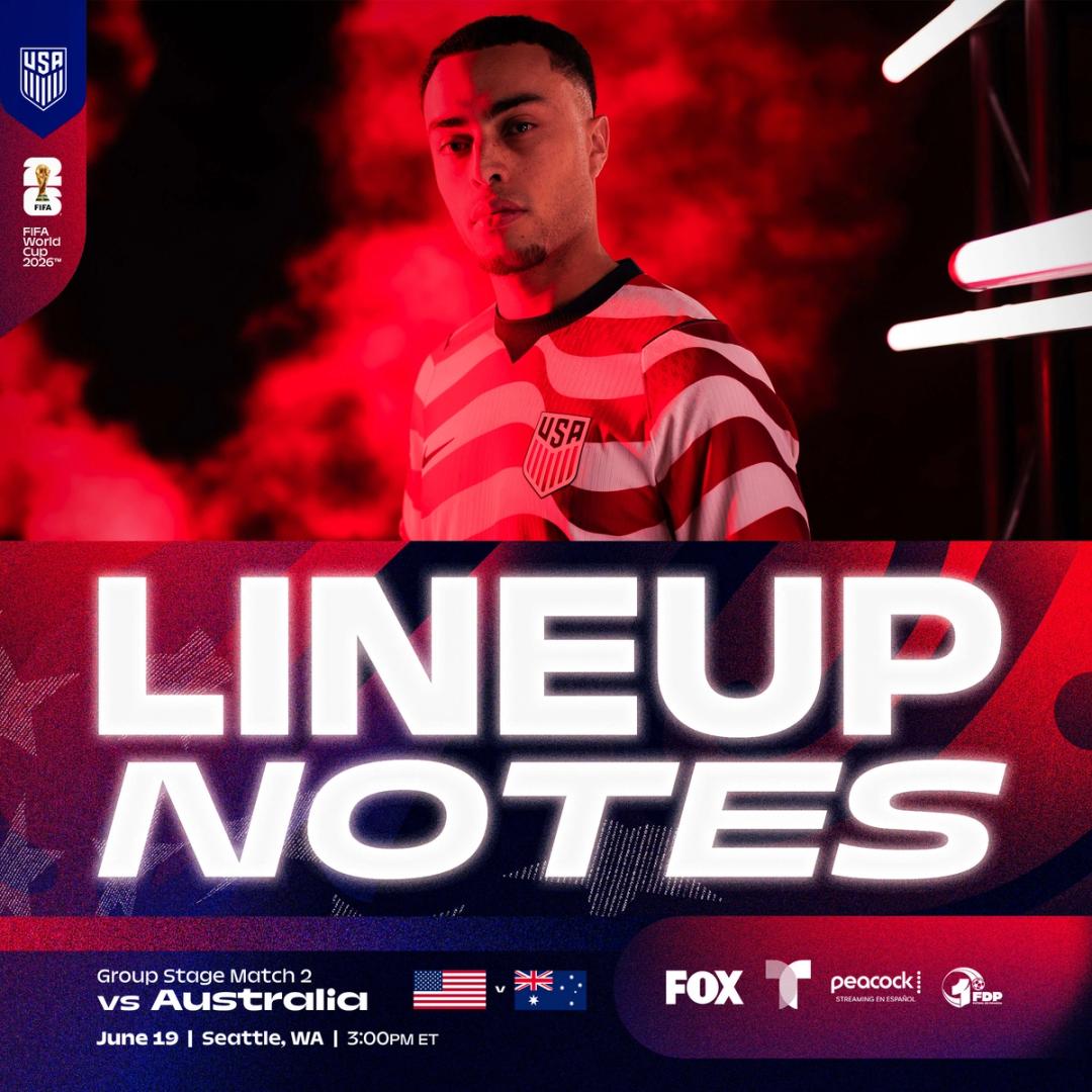 USMNT vs. Australia: Starting XI & Lineup Notes