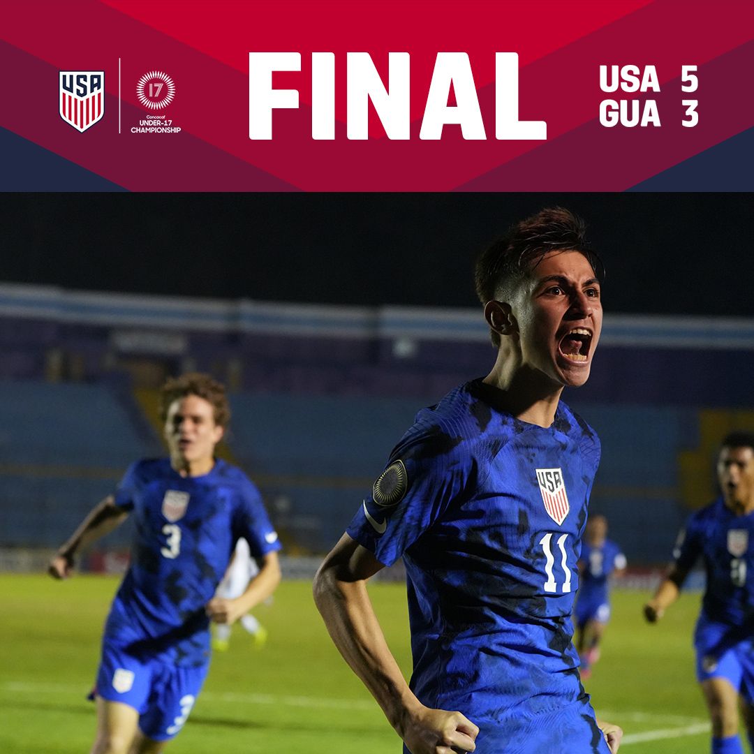 U.S. Under-17 Men’s Youth National Team Clinches Berth To FIFA U-17 World Cup With Wild 5-3 Victory Against Host Guatemala In Concacaf U-17 Championship Quarterfinal