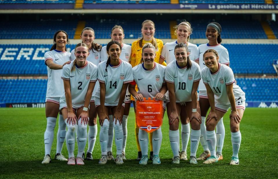 The US U19 Womens National Team Starting 11 against The Netherlands