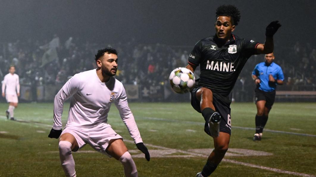 CD Faialense in Maine in the 2025 Open Cup First Round against DIII pros Portland Hearts of Pine