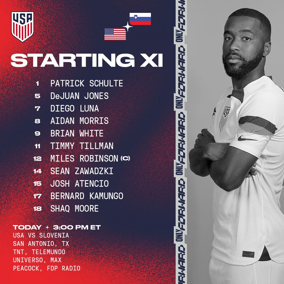 USMNT vs. Slovenia: Starting XI & Lineup Notes