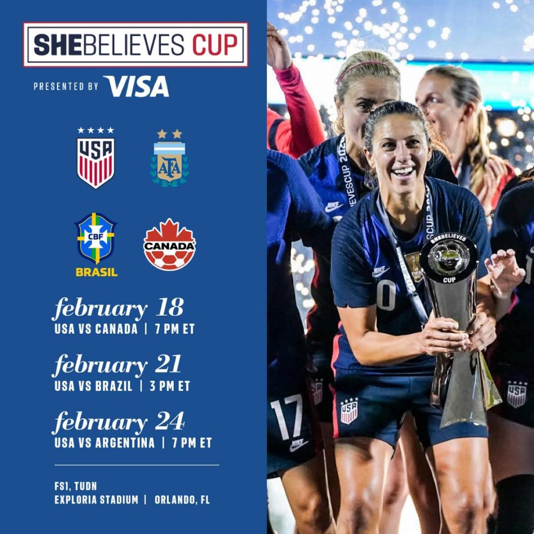 FIVE THINGS TO KNOW ABOUT THE 2021 SHEBELIEVES CUP PRESENTED BY VISA