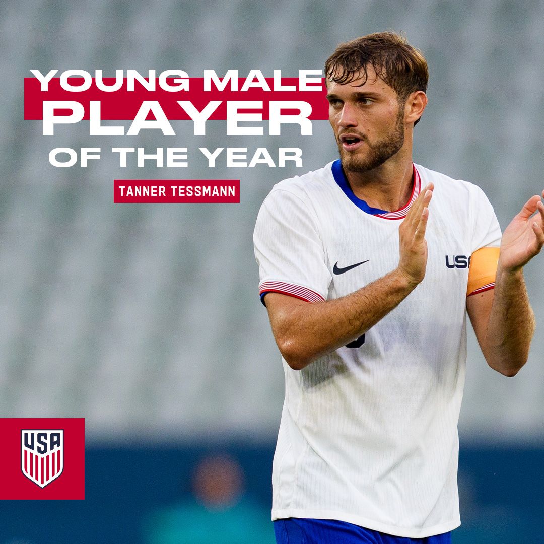 Tanner Tessmann Voted 2024 U.S. Soccer Young Male Player of the Year