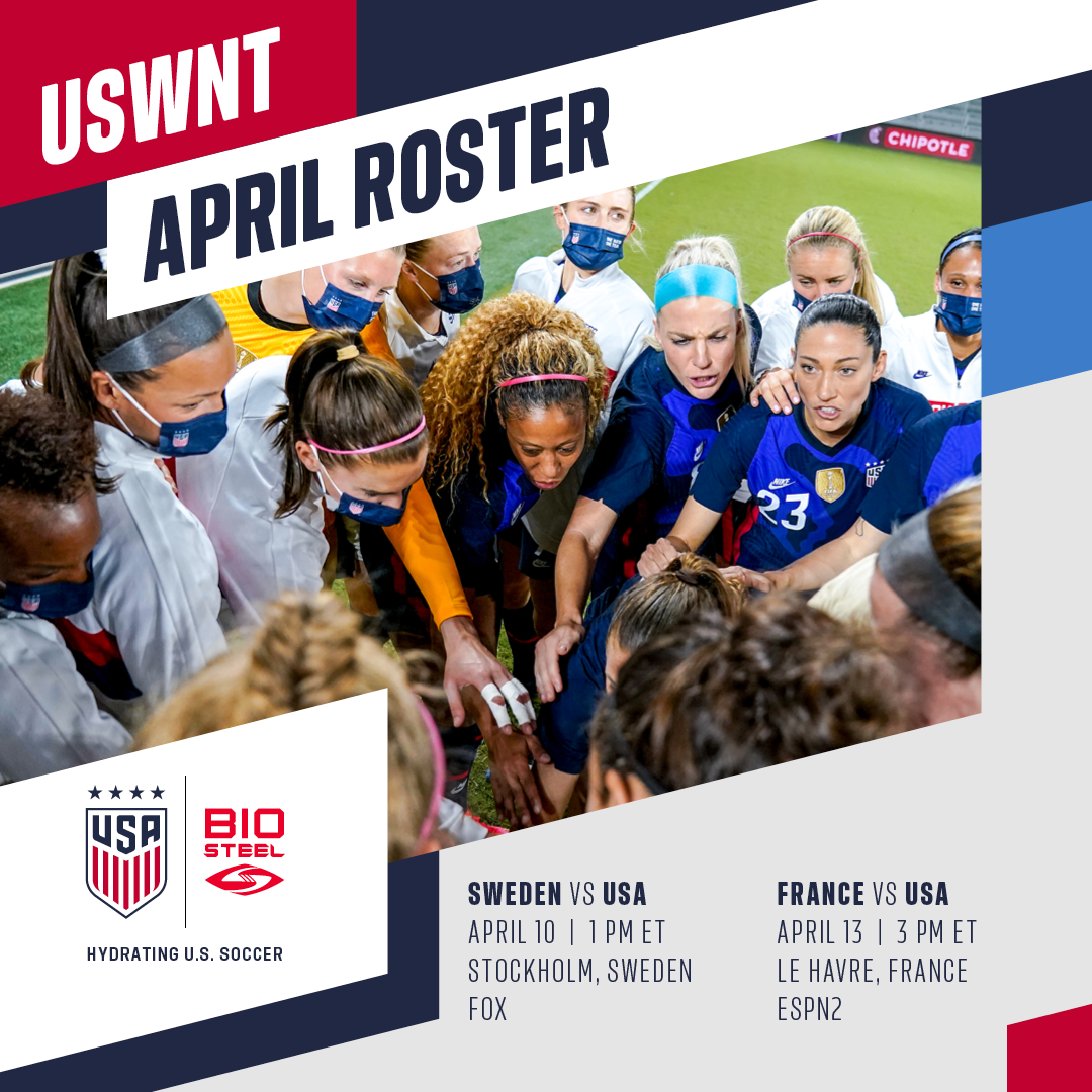 USWNT Head Coach Vlatko Andonovski Names 23 Player Roster for Friendlies Against Sweden and France