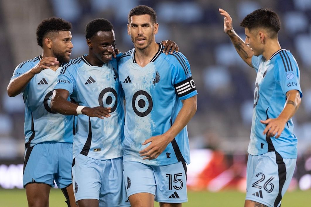 Boxall (center) is the lone player left from the Loons side that reached the 2019 Open Cup Final