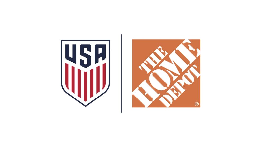 US Soccer Crest and The Home Depot logo