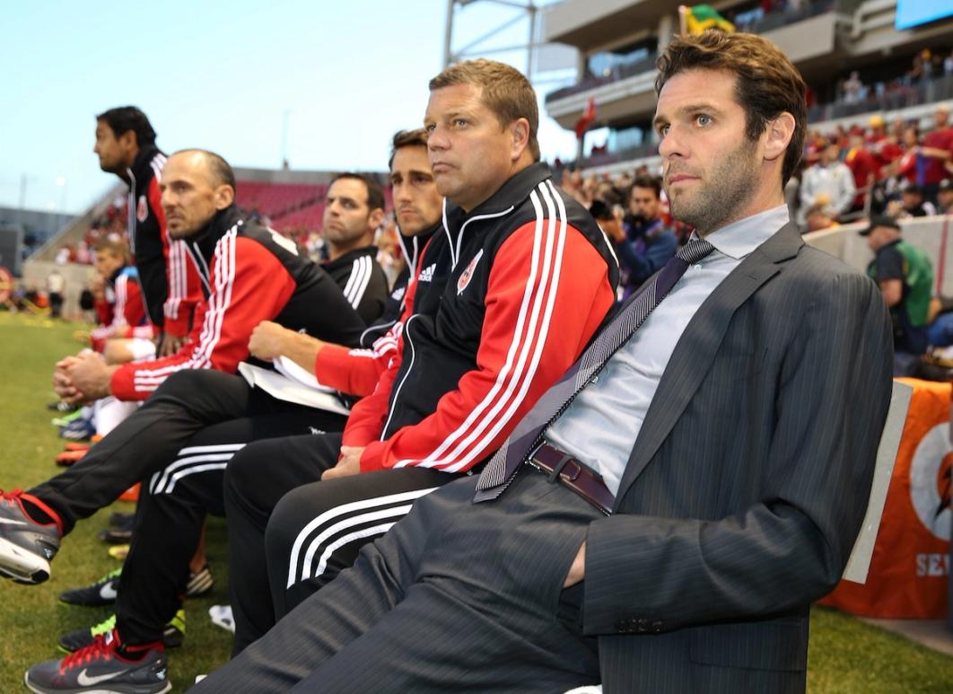 Young D.C. United boss Olsen on the bench at the 2013 Open Cup Final in Salt Lake