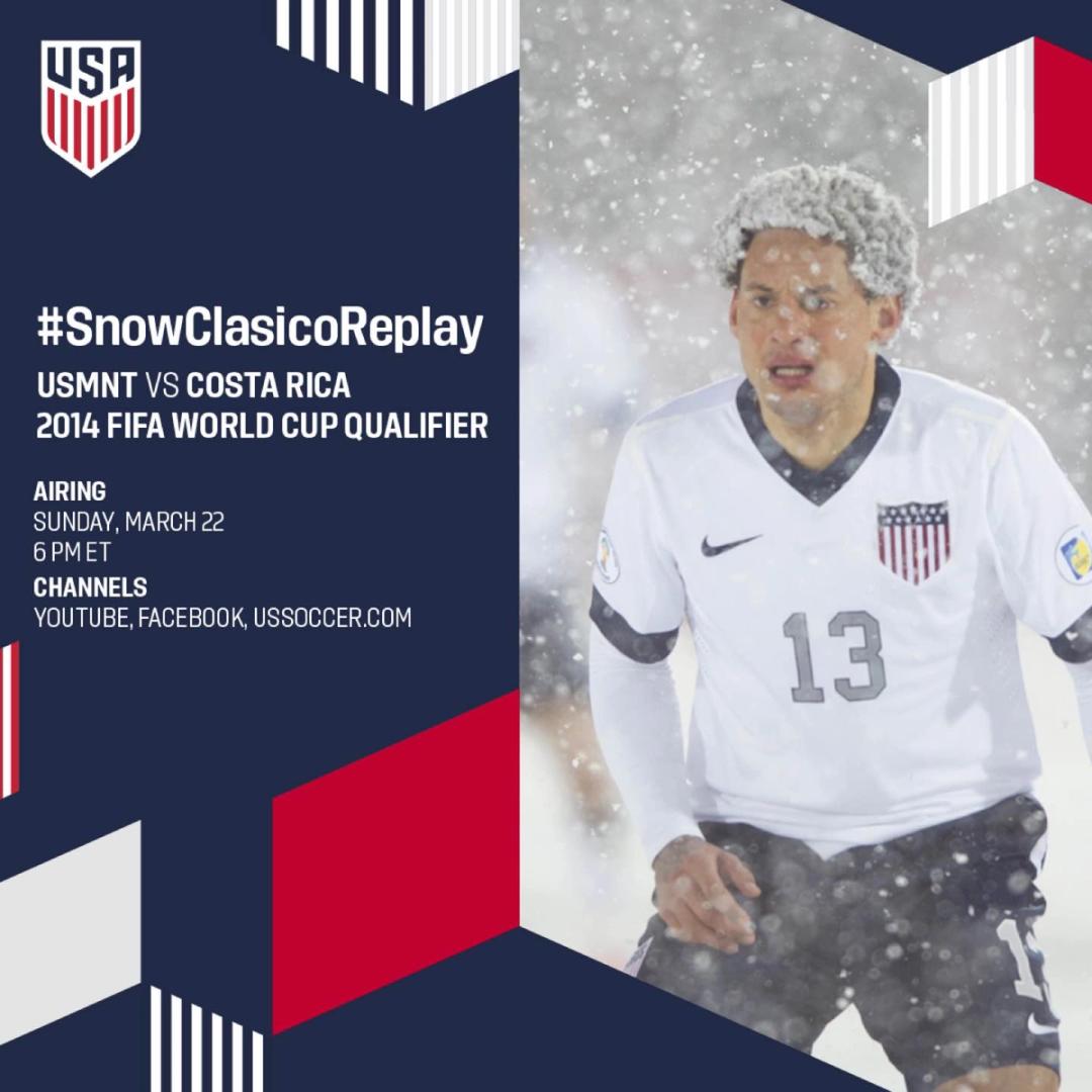SNOWCLASICO REPLAY: U.S. Soccer to re-air USMNT's 1-0 shutout against Costa Rica