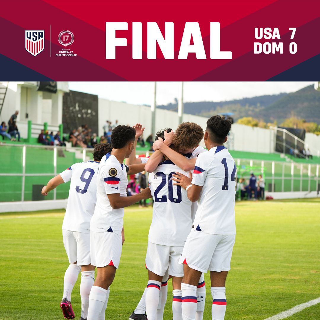 U.S. Under-17 Men’s Youth National Team Advances To Concacaf U-17 Championship Quarterfinals With Dominant 7-0 Win Vs. Dominican Republic