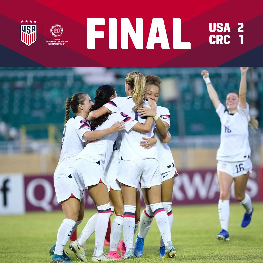 2023 concacaf womens u 20 championship usa 2 costa rica 1 match report stats standings