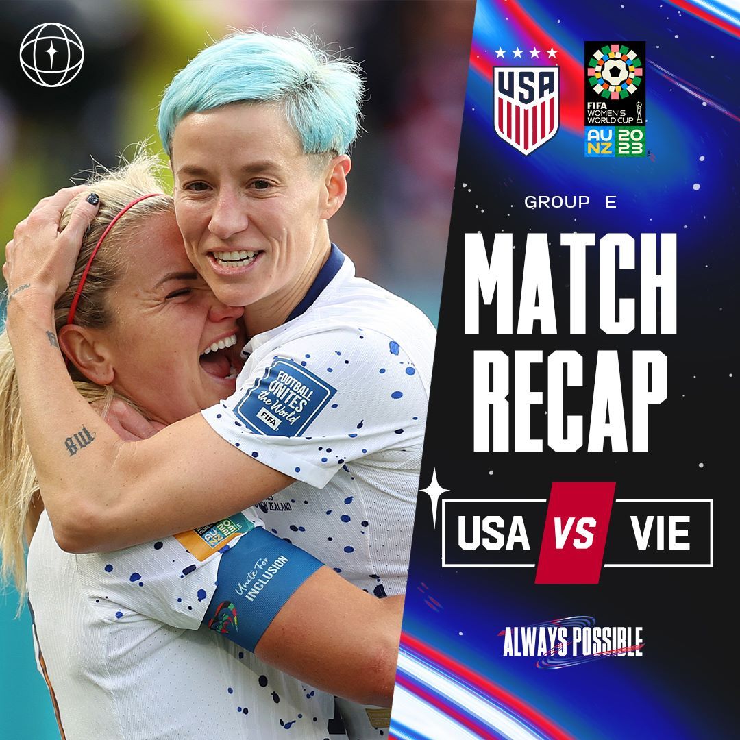 U.S. Women’s National Team Beats Vietnam 3-0 To Open 2023 FIFA Women’s World Cup