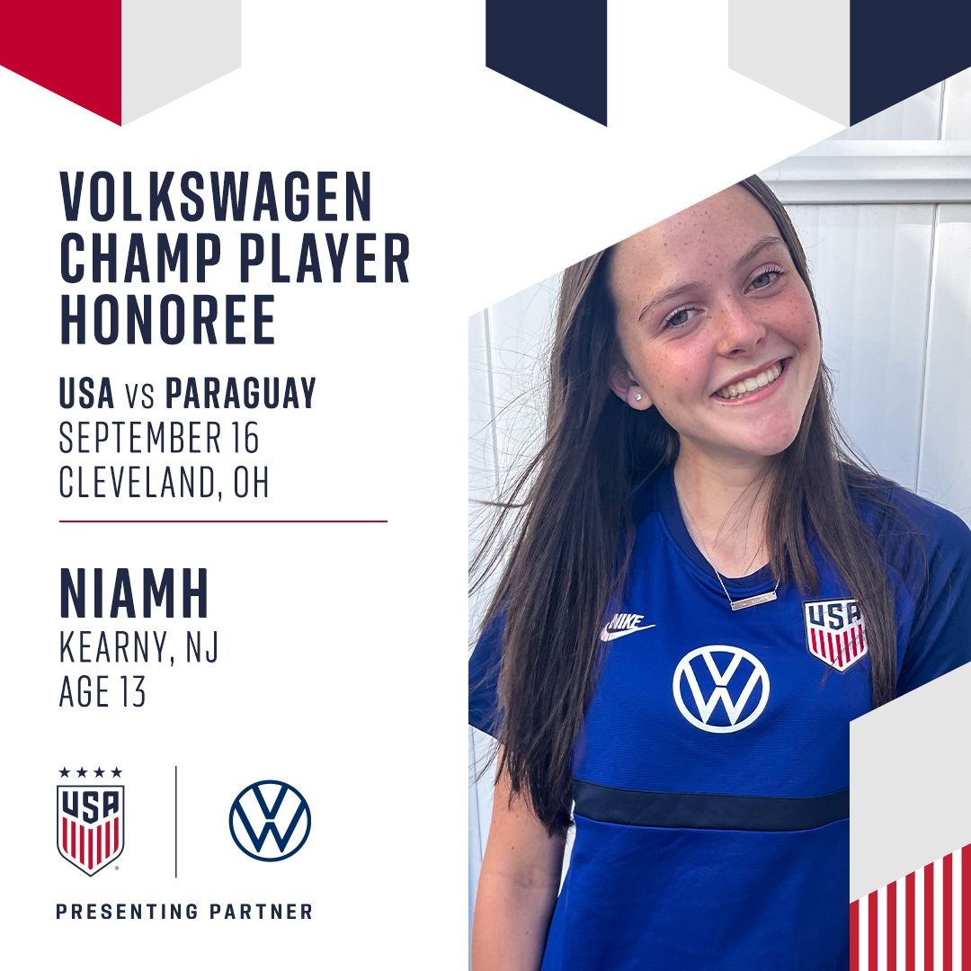 USWNT vs Paraguay VW CHAMP Player Honoree: Niamh
