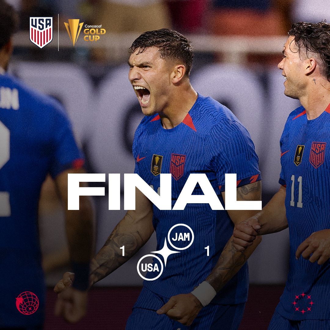 Brandon Vazquez Nets Late Equalizer As USMNT Draw Jamaica 1-1 In Gold Cup Opener