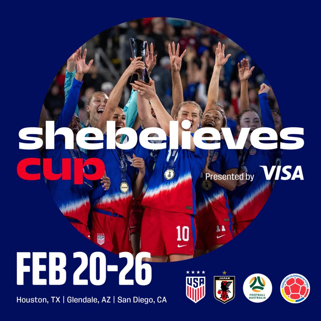 The 10th Annual SheBelieves Cup, Presented by Visa, Will Feature the USA, Australia, Colombia and Japan