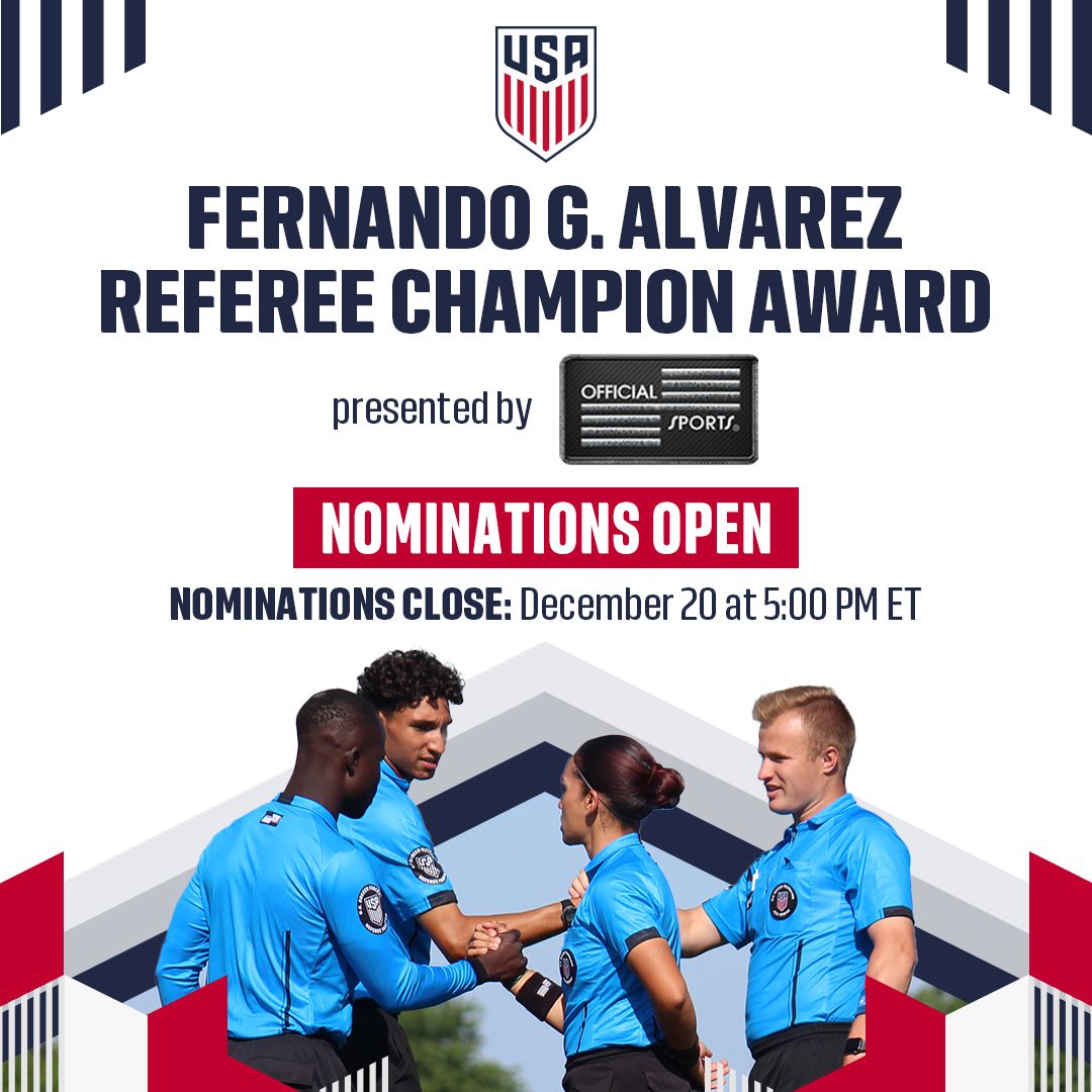 U.S. Soccer Launches Fernando G. Alvarez Referee Champion Award