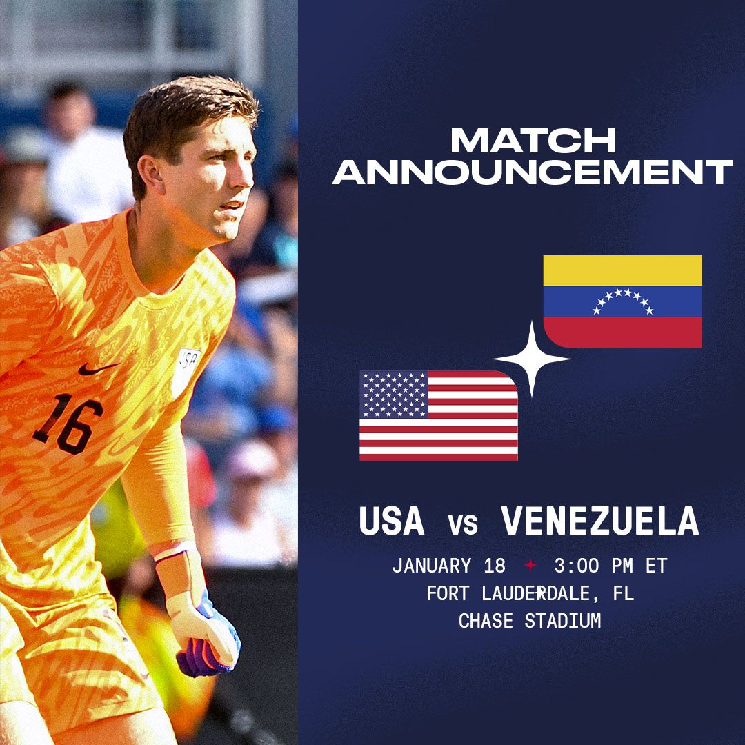 U.S. Men’s National Team to Open 2025 Campaign against Venezuela on Jan. 18 In Ft. Lauderdale