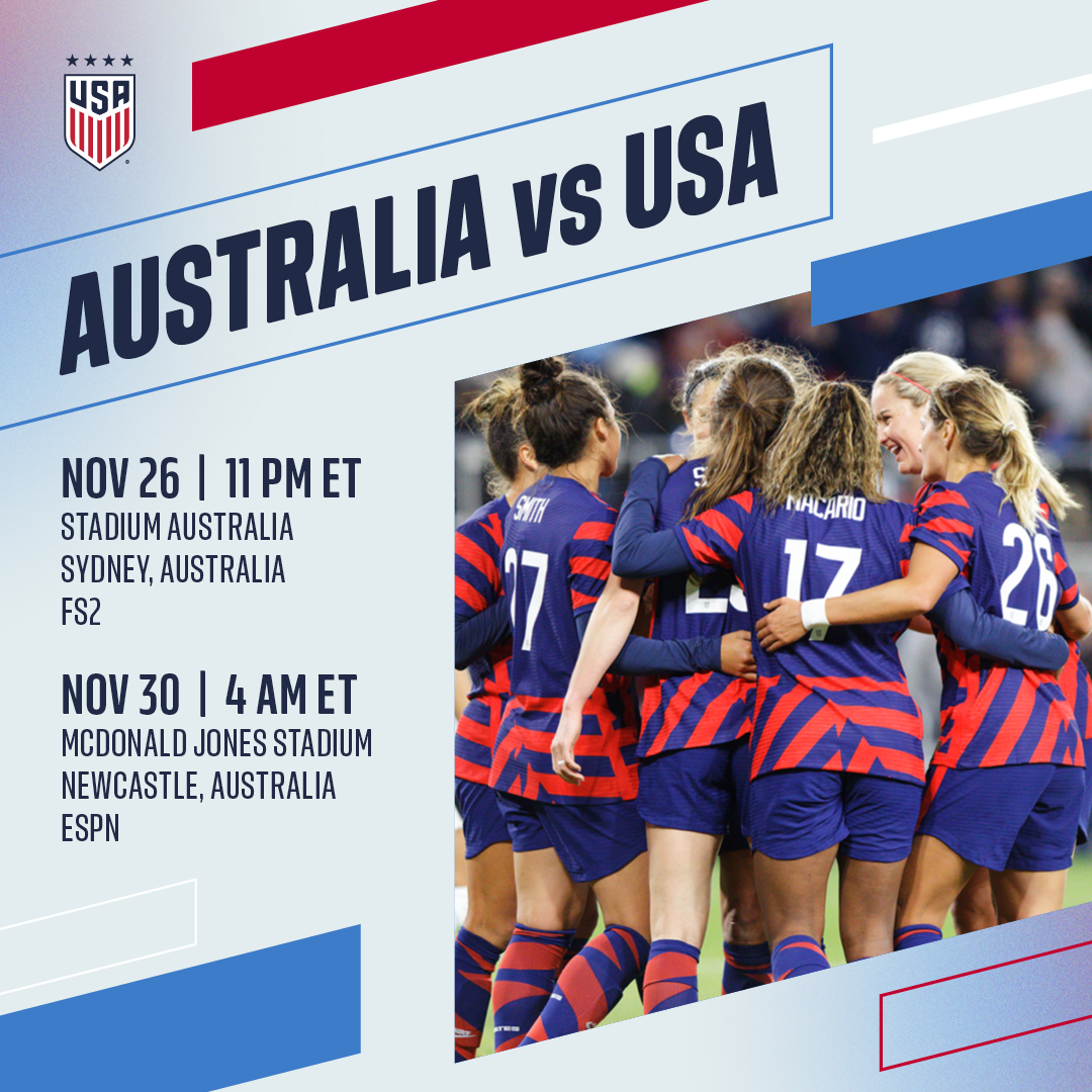 US Womens National Team Will Finish 2021 Schedule With Two Matches Against Australia