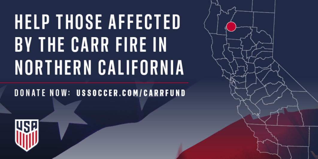 U.S. Soccer Carr Fire fundraiser 