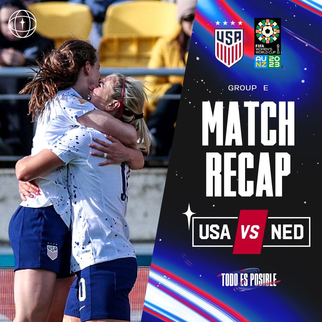 U.S. Women’s National Team Draws Netherlands 1-1 In Second Group E Match At 2023 FIFA Women’s World Cup