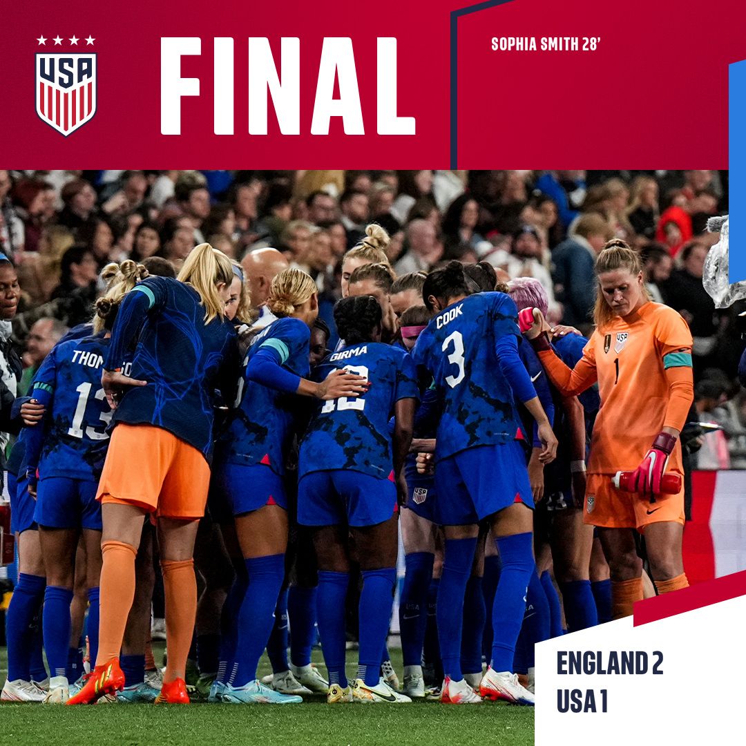 International Friendly USWNT 1 England 2 Match Report Stats Standings