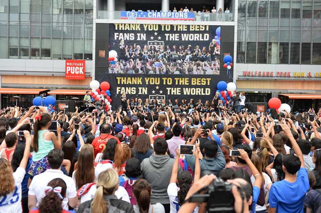 Fans at the L.A. Live Rally