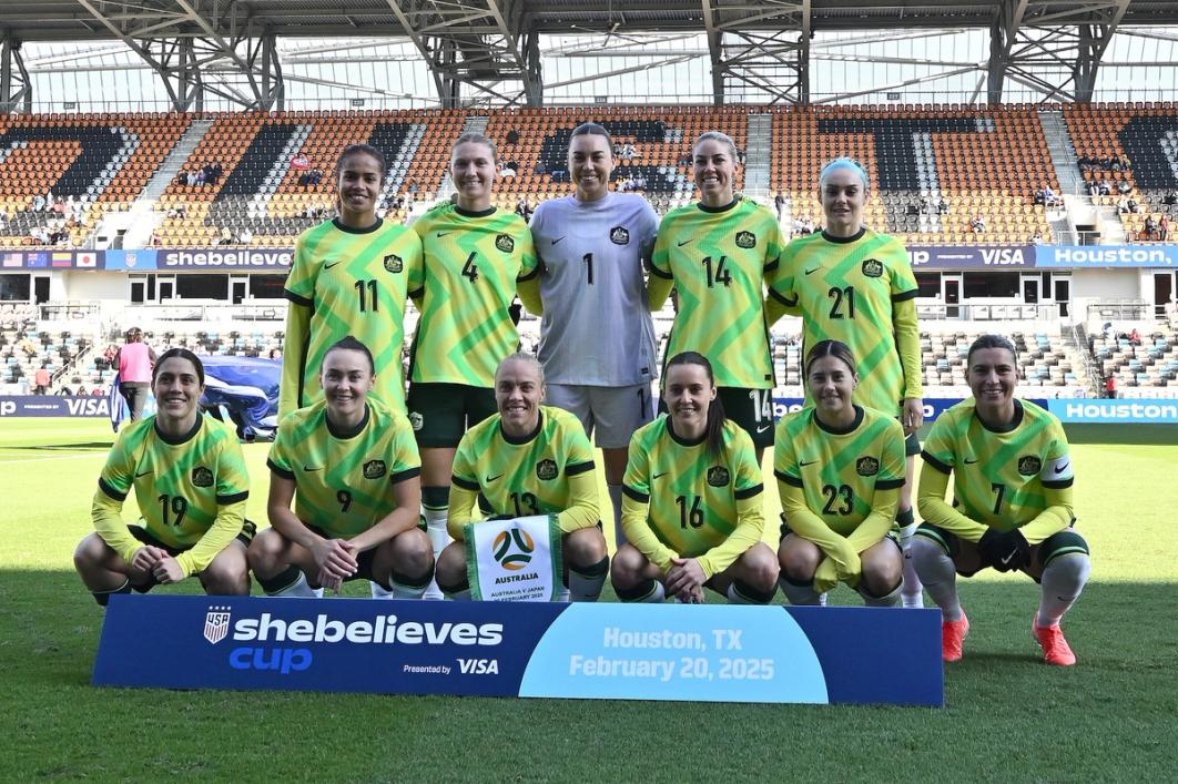 The Australia Starting 11 before a match against Japan