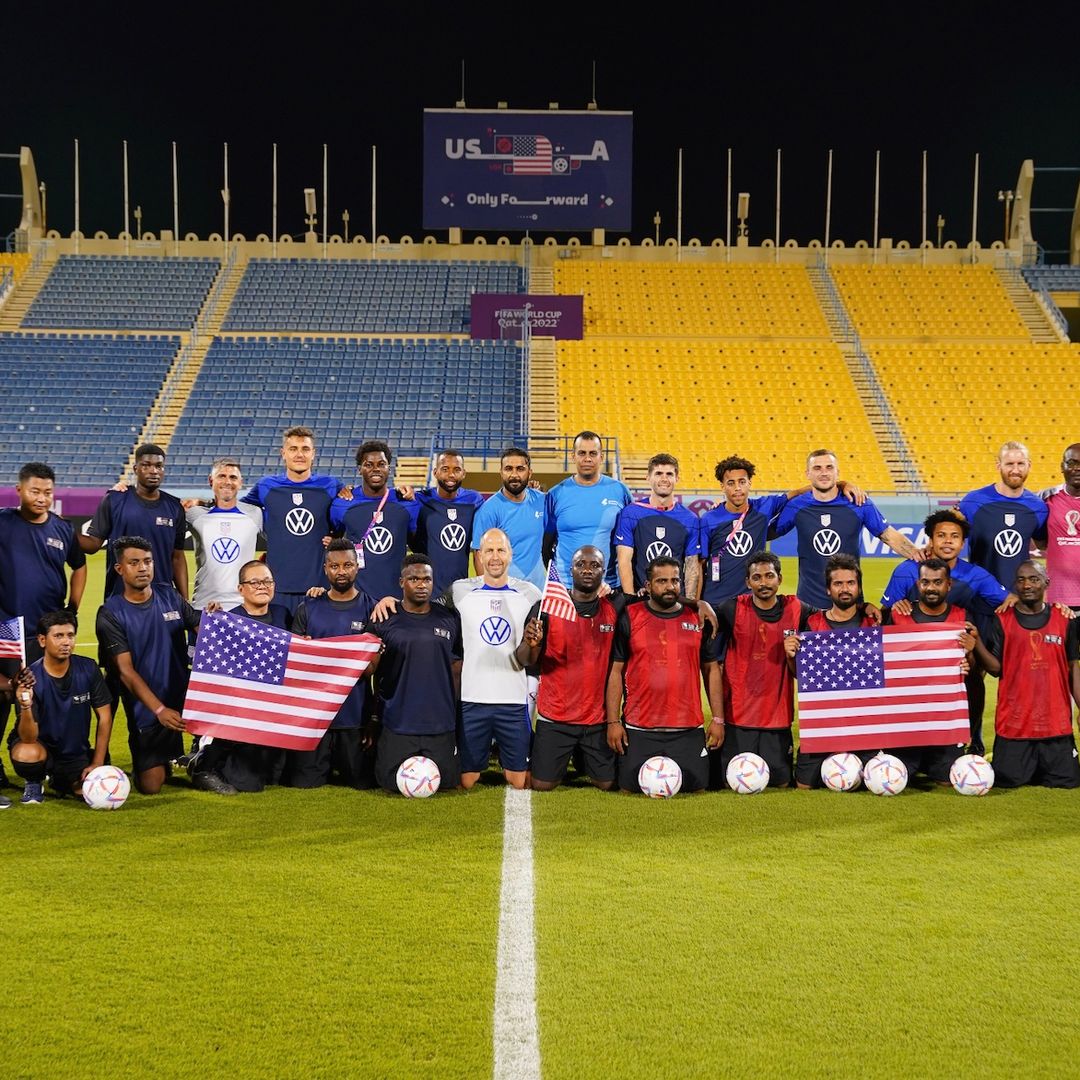 WARM WELCOMES USMNT Takes Field with Migrant Workers Invites US Military Embassy Staff To Practice