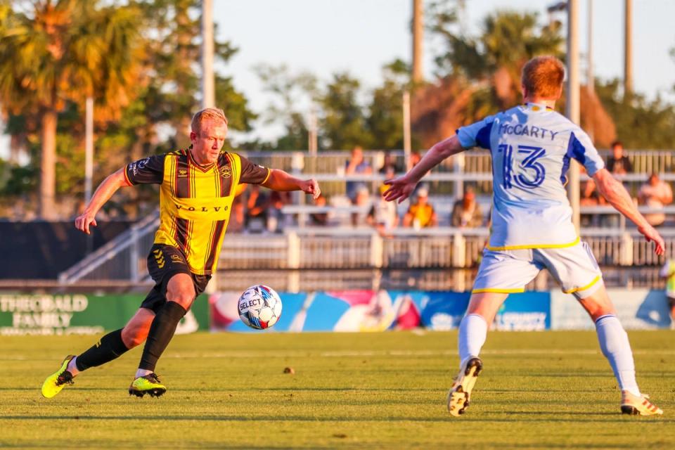 McCarty in a tense 2024 Open Cup Round of 16 game against the Charleston Battery