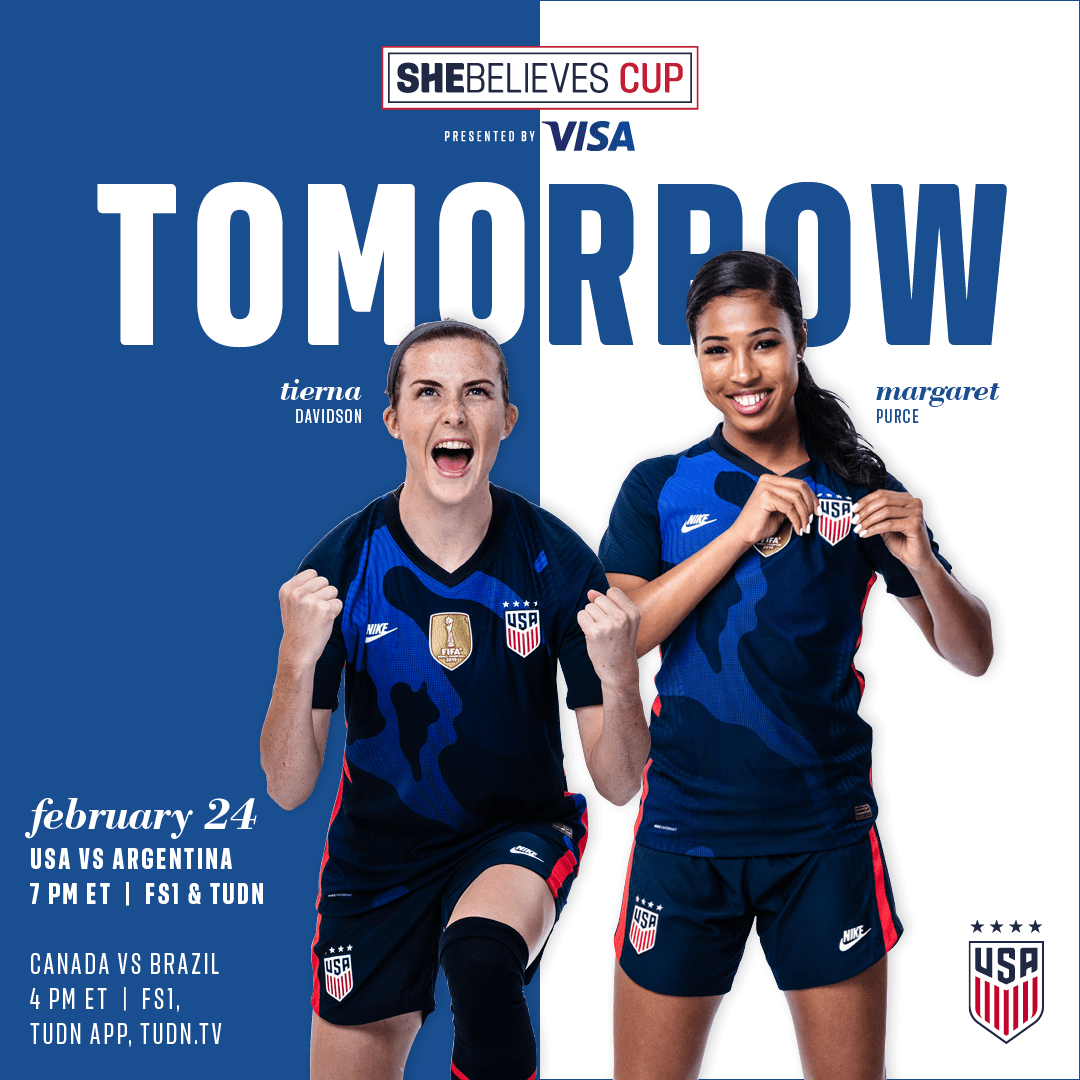 2021 SheBelieves Cup uswnt vs Argentina Preview Schedule TV Channels Start Time
