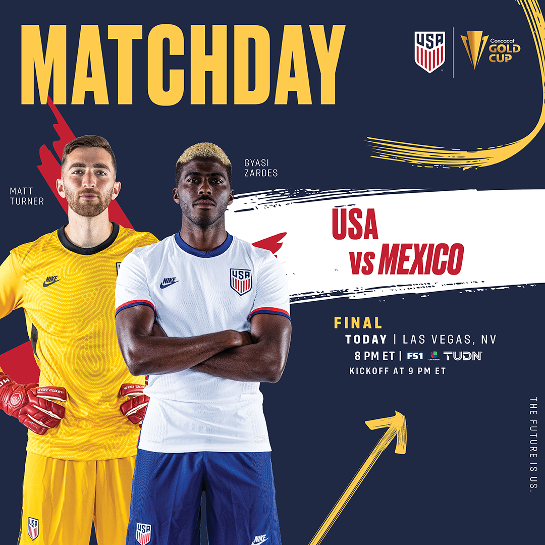 U.S. Men’s National Team Seeks Seventh Confederation Championship Title When It Takes on Archrival Mexico in 2021 Concacaf Gold Cup Final