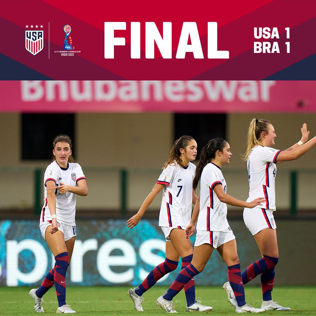 USA Ties Brazil 1-1 In Second Match Of 2022 FIFA U-17 Women’s World Cup In India