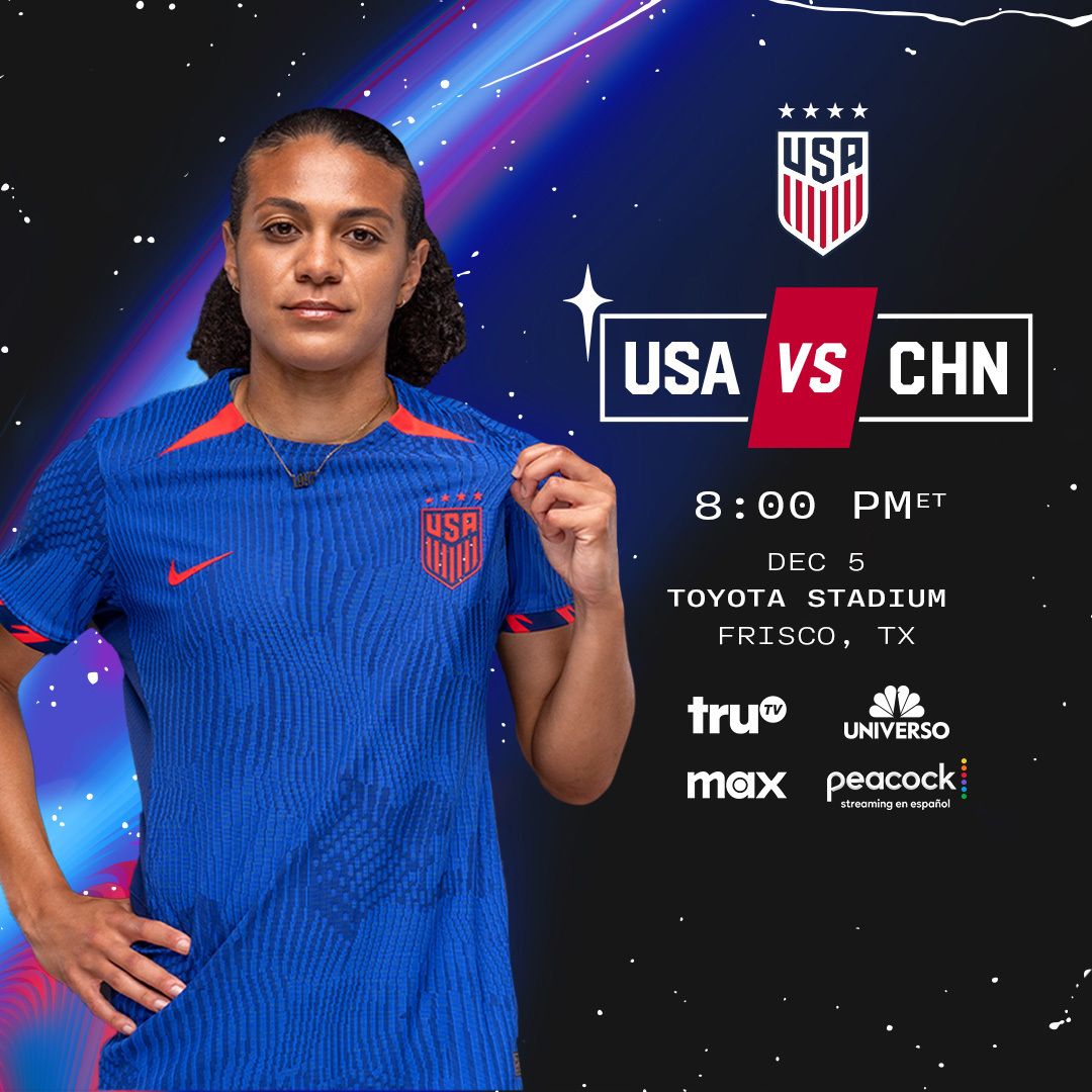 USWNT to Close Out 2023 in Frisco, Texas against China PR