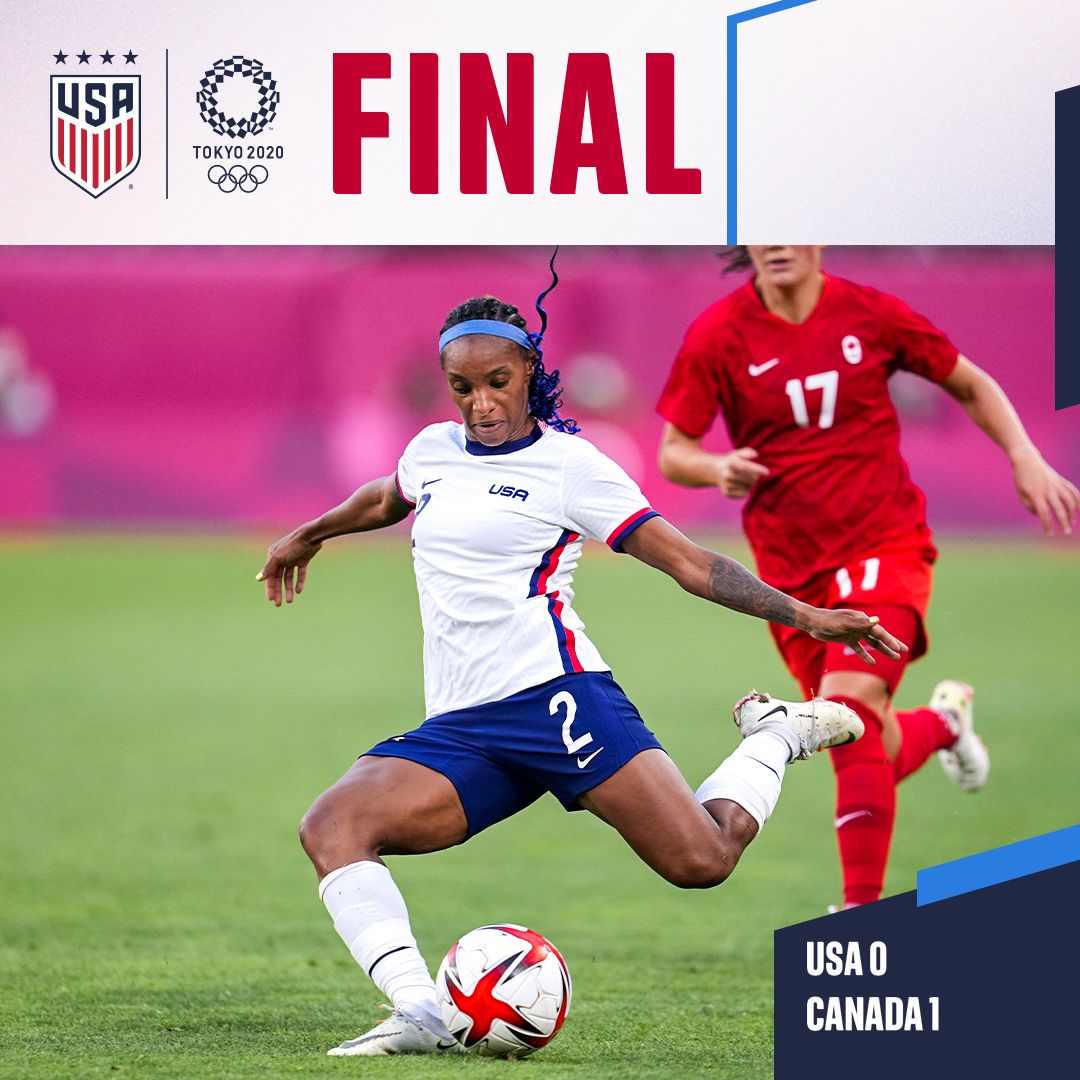 2020 Tokyo Olympics Semifinal uswnt 0 vs Canada 1 Match Report Stats and Bracket