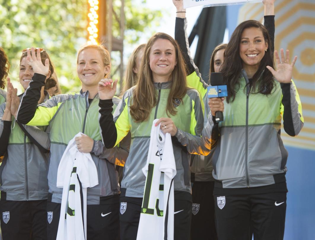 Amy Rodriguez, Heather O'Reilly, Christen Press