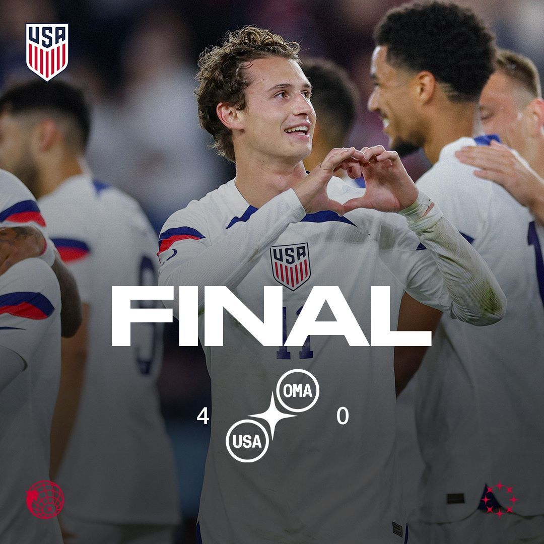 U.S. Men’s National Team Earns Second-Consecutive Shutout Victory With 4-0 Win Against Oman