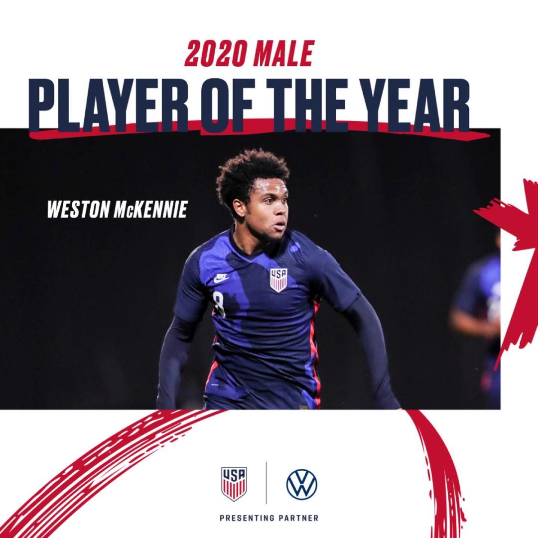 McKennie Wins 2020 US Soccer Male Player of the Year