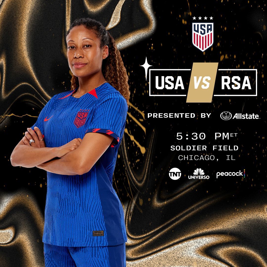 Rapinoe Set to Play Final Match as USWNT Hosts South Africa at Soldier Field