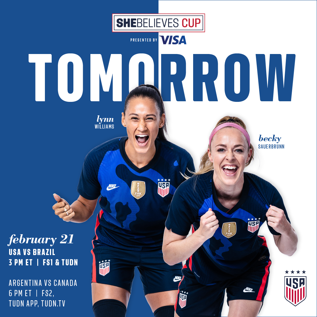 2021 SheBelieves Cup uswnt vs Brazil Preview Schedule TV Channels Start Time