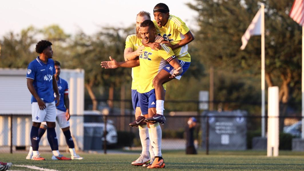 ASC New Stars celebrating a 3-0 U.S. Open Cup Second Qualifying Round victory against SVD Beaumont last October