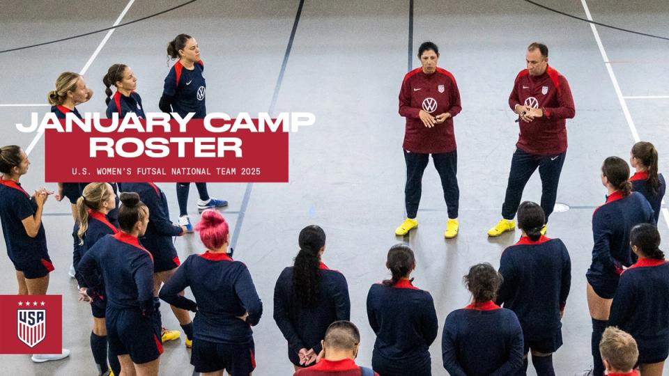 Photo with text January Camp Roster US Womens Futsal National Team 2025