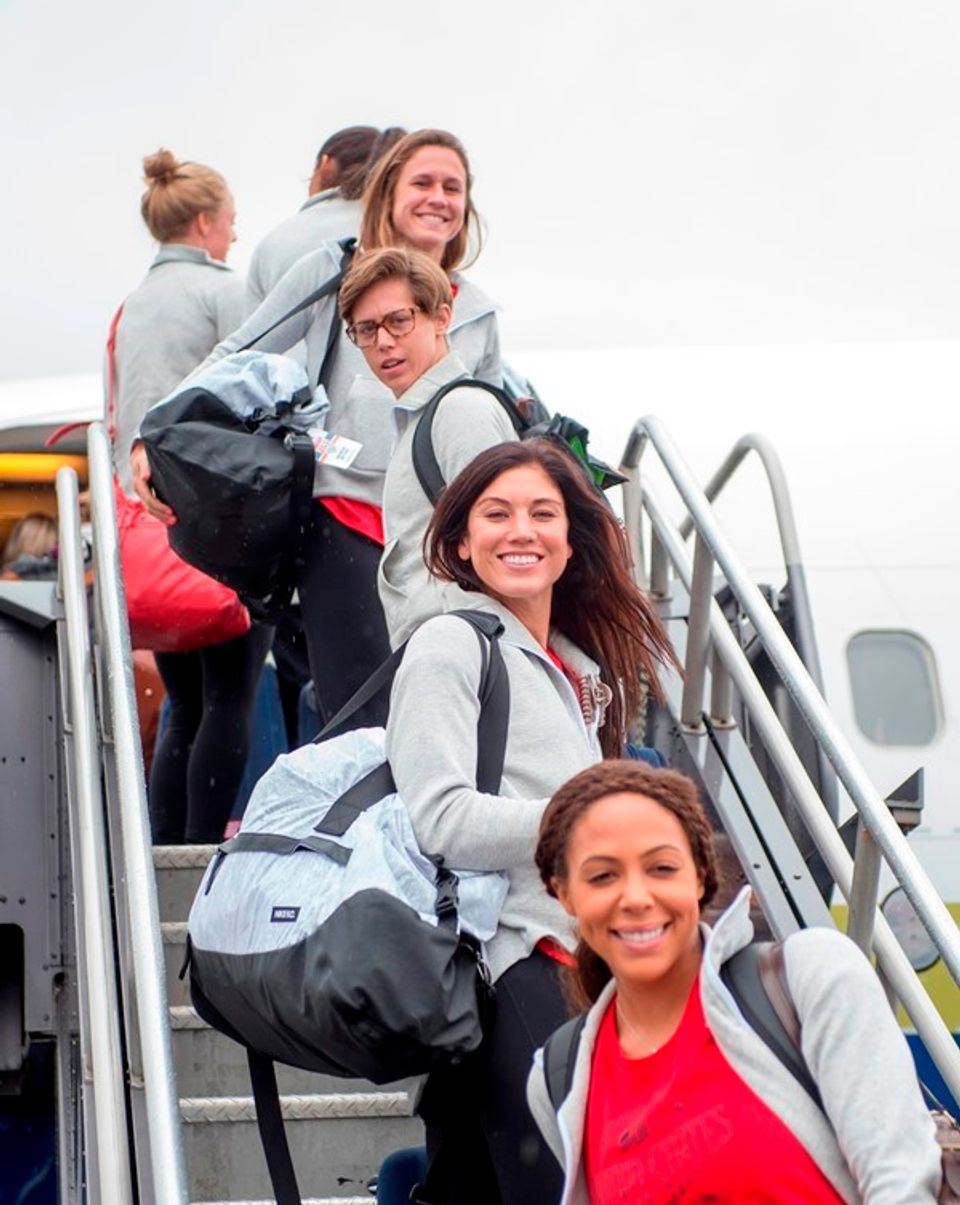 Heather O'Reilly, Meghan Klingenberg, Hope Solo, Sydney Leroux