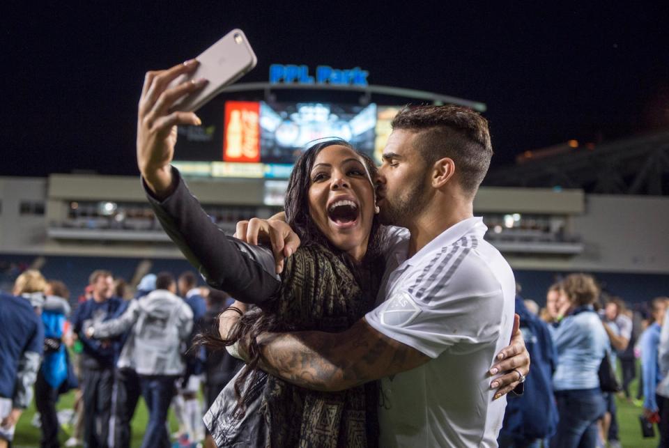 Dom Dwyer and Sydney Leroux all smiles after the 2015 Open Cup Final 