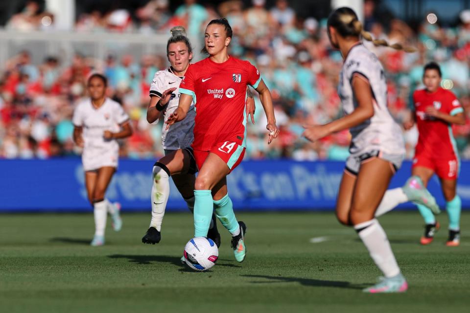 Claire Hutton #14 of Kansas City (Photo by Aaron M. Sprecher/Getty Images)
