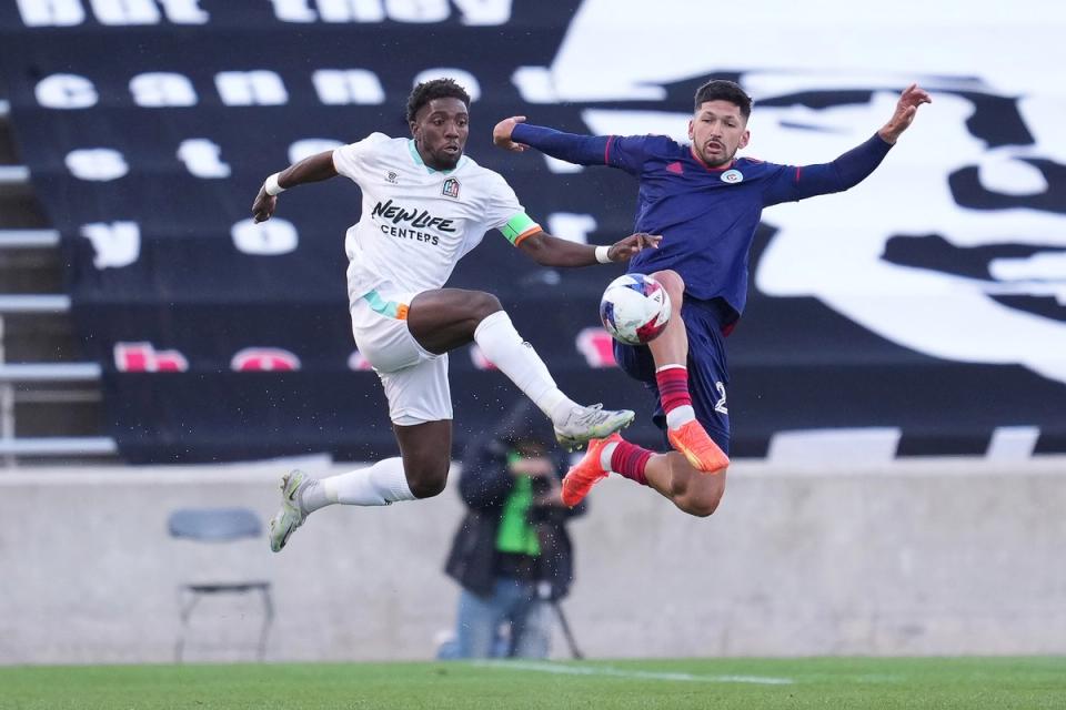 House captain AR Smith against the Chicago Fire in the 2023 Open Cup Tournament Proper