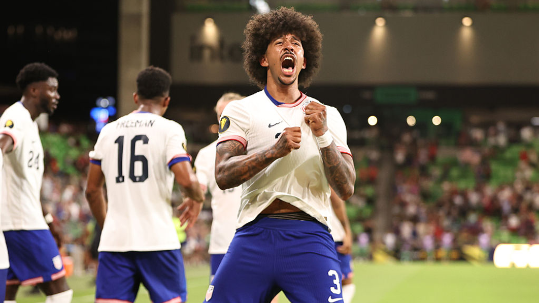 Chris Richards celebrates