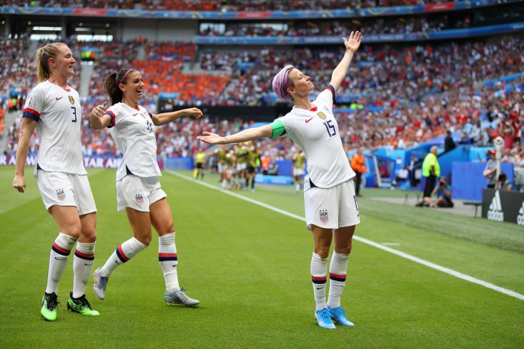 Megan Rapinoe celebrates a goal against the Netherlands in the 2019 FIFA Women's World Cup Final​​​​‌﻿‍﻿​‍​‍‌‍﻿﻿‌﻿​‍‌‍‍‌‌‍‌﻿‌‍‍‌‌‍﻿‍​‍​‍​﻿‍‍​‍​‍‌﻿​﻿‌‍​‌‌‍﻿‍‌‍‍‌‌﻿‌​‌﻿‍‌​‍﻿‍‌‍‍‌‌‍﻿﻿​‍​‍​‍﻿​​‍​‍‌‍‍​‌﻿​‍‌‍‌‌‌‍‌‍​‍​‍​﻿‍‍​‍​‍‌‍‍​‌﻿‌​‌﻿‌​‌﻿​​‌﻿​﻿​﻿‍‍​‍﻿﻿​‍﻿﻿‌﻿‌‌‌﻿​﻿‌﻿​﻿‌‍‌‍​‍﻿‍‌﻿​﻿‌‍​‌‌‍﻿‍‌‍‍‌‌﻿‌​‌﻿‍‌​‍﻿‍‌﻿​﻿‌﻿‌​‌﻿‌‌‌‍‌​‌‍‍‌‌‍﻿﻿​‍﻿﻿‌‍‍‌‌‍﻿‍‌﻿‌​‌‍‌‌‌‍﻿‍‌﻿‌​​‍﻿﻿‌‍‌‌‌‍‌​‌‍‍‌‌﻿‌​​‍﻿﻿‌‍﻿‌‌‍﻿﻿‌‍‌​‌‍‌‌​﻿﻿‌‌﻿​​‌﻿​‍‌‍‌‌‌﻿​﻿‌‍‌‌‌‍﻿‍‌﻿‌​‌‍​‌‌﻿‌​‌‍‍‌‌‍﻿﻿‌‍﻿‍​﻿‍﻿‌‍‍‌‌‍‌​​﻿﻿‌​﻿​﻿​﻿‍‌​﻿‌﻿‌‍​‌​﻿‌‌​﻿‌‌​﻿‌‍‌‍‌​​‍﻿‌​﻿​​​﻿‌﻿​﻿​​​﻿​﻿​‍﻿‌​﻿‌​​﻿‌‍​﻿​‍‌‍​﻿​‍﻿‌​﻿‍​‌‍​‌​﻿‌﻿‌‍​‌​‍﻿‌​﻿​‌​﻿​﻿​﻿‍​​﻿​​‌‍​‍​﻿‍​​﻿​​​﻿​‌​﻿​﻿‌‍​‌​﻿​﻿​﻿​‍​﻿‍﻿‌﻿‌​‌﻿‍‌‌﻿​​‌‍‌‌​﻿﻿‌‌﻿​﻿‌﻿‌​‌‍﻿﻿‌﻿​‍‌﻿‍‌​﻿‍﻿‌﻿​​‌‍​‌‌﻿‌​‌‍‍​​﻿﻿‌‌‍​﻿‌‍﻿﻿‌‍﻿‍‌﻿‌​‌‍‌‌‌‍﻿‍‌﻿‌​​‍‌‌​﻿‌‌‌​​‍‌‌﻿﻿‌‍‍﻿‌‍‌‌‌﻿‍‌​‍‌‌​﻿​﻿‌​‌​​‍‌‌​﻿​﻿‌​‌​​‍‌‌​﻿​‍​﻿​‍​﻿‌﻿​﻿​﻿‌‍​‍‌‍‌‌​﻿‍​​﻿​​​﻿‌‍​﻿‍​​﻿​‍​﻿​​‌‍​‌‌‍​﻿‌‍​‌​﻿​﻿‌‍‌‍​﻿​‍‌‍​﻿​﻿‍‌‌‍​﻿‌‍‌‌‌‍​﻿‌‍‌‌‌‍​‍‌‍​‌​﻿‌‌​﻿​﻿‌‍‌‌​﻿‌​​﻿‌​​﻿​‌‌‍‌‌​﻿​﻿​‍‌‌​﻿​‍​﻿​‍​‍‌‌​﻿‌‌‌​‌​​‍﻿‍‌‍‍‌‌‍﻿‌‌‍​‌‌‍‌﻿‌‍‌‌​‍﻿‍‌‍​‌‌‍﻿​‌﻿‌​​﻿﻿﻿‌‍​‍‌‍​‌‌﻿​﻿‌‍‌‌‌‌‌‌‌﻿​‍‌‍﻿​​﻿﻿‌‌‍‍​‌﻿‌​‌﻿‌​‌﻿​​‌﻿​﻿​‍‌‌​﻿​﻿‌​​‌​‍‌‌​﻿​‍‌​‌‍​‍‌‌​﻿​‍‌​‌‍‌﻿‌‌‌﻿​﻿‌﻿​﻿‌‍‌‍​‍﻿‍‌﻿​﻿‌‍​‌‌‍﻿‍‌‍‍‌‌﻿‌​‌﻿‍‌​‍﻿‍‌﻿​﻿‌﻿‌​‌﻿‌‌‌‍‌​‌‍‍‌‌‍﻿﻿​‍‌‍‌‍‍‌‌‍‌​​﻿﻿‌​﻿​﻿​﻿‍‌​﻿‌﻿‌‍​‌​﻿‌‌​﻿‌‌​﻿‌‍‌‍‌​​‍﻿‌​﻿​​​﻿‌﻿​﻿​​​﻿​﻿​‍﻿‌​﻿‌​​﻿‌‍​﻿​‍‌‍​﻿​‍﻿‌​﻿‍​‌‍​‌​﻿‌﻿‌‍​‌​‍﻿‌​﻿​‌​﻿​﻿​﻿‍​​﻿​​‌‍​‍​﻿‍​​﻿​​​﻿​‌​﻿​﻿‌‍​‌​﻿​﻿​﻿​‍​‍‌‍‌﻿‌​‌﻿‍‌‌﻿​​‌‍‌‌​﻿﻿‌‌﻿​﻿‌﻿‌​‌‍﻿﻿‌﻿​‍‌﻿‍‌​‍‌‍‌﻿​​‌‍​‌‌﻿‌​‌‍‍​​﻿﻿‌‌‍​﻿‌‍﻿﻿‌‍﻿‍‌﻿‌​‌‍‌‌‌‍﻿‍‌﻿‌​​‍‌‌​﻿‌‌‌​​‍‌‌﻿﻿‌‍‍﻿‌‍‌‌‌﻿‍‌​‍‌‌​﻿​﻿‌​‌​​‍‌‌​﻿​﻿‌​‌​​‍‌‌​﻿​‍​﻿​‍​﻿‌﻿​﻿​﻿‌‍​‍‌‍‌‌​﻿‍​​﻿​​​﻿‌‍​﻿‍​​﻿​‍​﻿​​‌‍​‌‌‍​﻿‌‍​‌​﻿​﻿‌‍‌‍​﻿​‍‌‍​﻿​﻿‍‌‌‍​﻿‌‍‌‌‌‍​﻿‌‍‌‌‌‍​‍‌‍​‌​﻿‌‌​﻿​﻿‌‍‌‌​﻿‌​​﻿‌​​﻿​‌‌‍‌‌​﻿​﻿​‍‌‌​﻿​‍​﻿​‍​‍‌‌​﻿‌‌‌​‌​​‍﻿‍‌‍‍‌‌‍﻿‌‌‍​‌‌‍‌﻿‌‍‌‌​‍﻿‍‌‍​‌‌‍﻿​‌﻿‌​​‍​‍‌﻿﻿‌