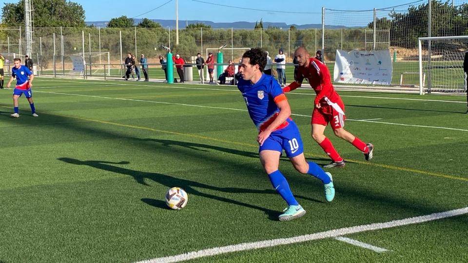 The US CP MNT in action on the field against Germany